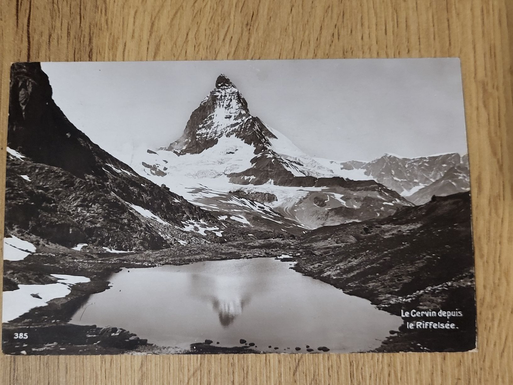 Cartoline postali: Alte Ansichtskarte Zermatt Le Cervin Riffelsee 1920 – Usato da Allschwil venduto da Uhrenbinz