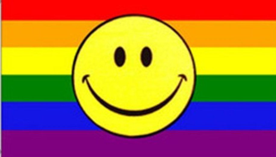 Fahnen: Fahne Regenbogen Smiley Neu – Neu und originalverpackt aus Unterrindal von 75Katrin