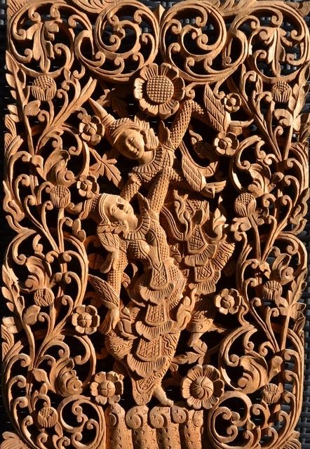 Holzartikel: Thailändisches Holzschnitzbild – Gebraucht aus Illnau von DuNa