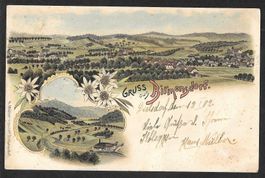 Birmensdorf farbige Lithografie 2 Bilder