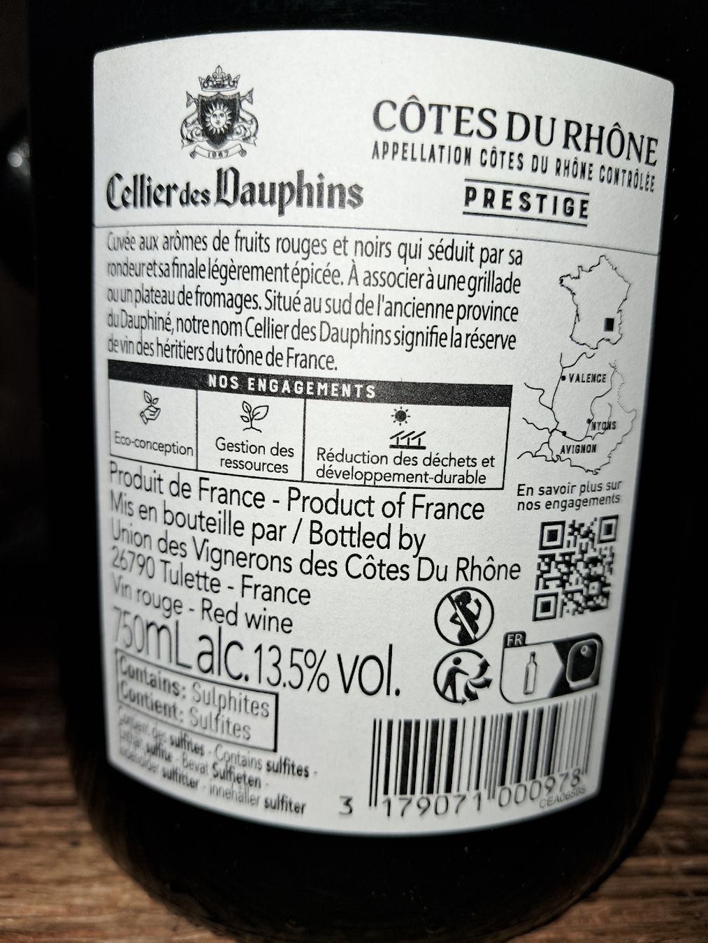 Vino: cellier des dauphins cotes-du-rhone prestige 2022 – Nuovo e nell'imballaggio originale da Le locle venduto da juliensaran 3