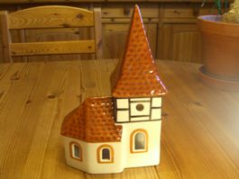 Original Leyk Lichthaus Romanische Kirche mit Turm | Rarität