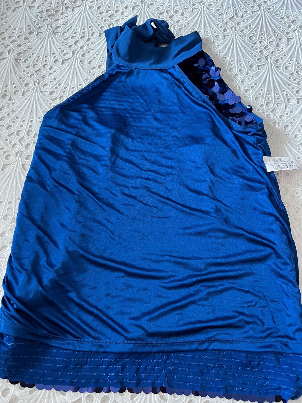 Camicette: Neckholder Bluse Mit Pailletten Blau Gr S – Usato da Frenkendorf venduto da Style365 8