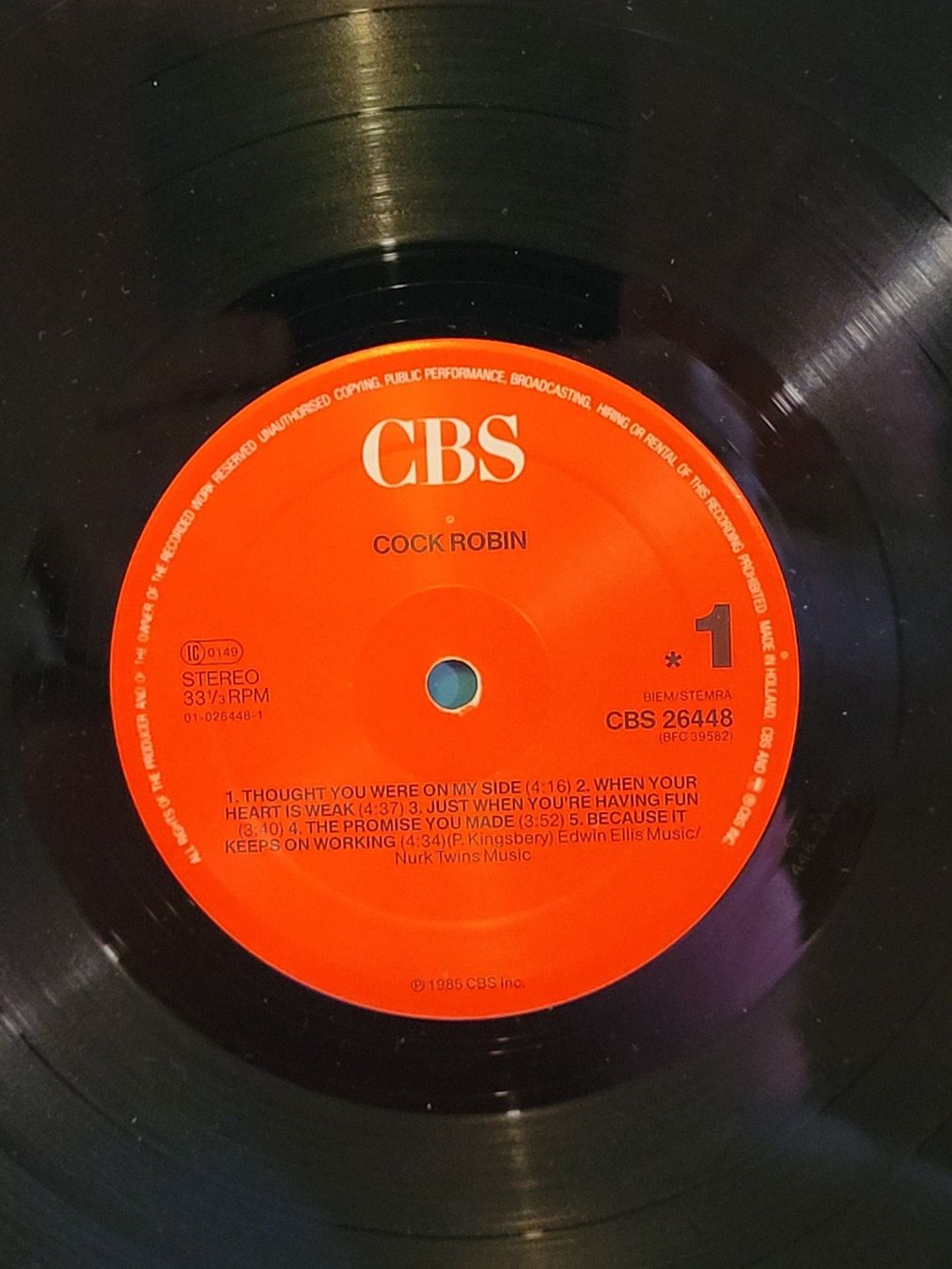 Schallplatten: Cock Robin - LP Vinyle - Occasion – Gebraucht aus la Chaux-de-Fonds von Lampe 3
