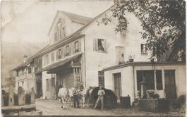 LANDWIRTSCHAFT/BAUER 1910 mit Weinfass+Zuber ZH/SH?