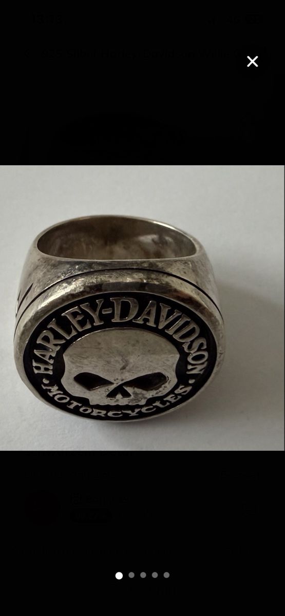 Harley-Davidson Bagues: Harley-Davidson Ring Totenkopf 925 Silber  – D'occasion à Würenlos par KLG_3TBs 2