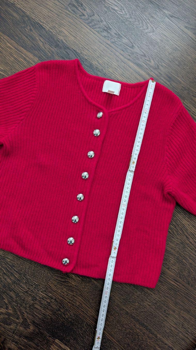 H&M Pulls & Sweat-shirts: H&M Strickjacke/Pullunder, rot, Gr. S, neuwertig – Neuf (Voir description) à Bremgarten b. Bern par BluBee 3