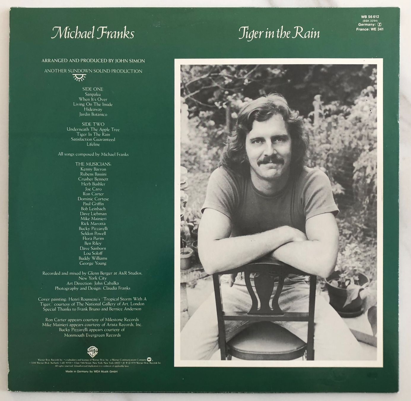 Dischi in vinile: MICHAEL FRANKS - TIGER IN THE RAIN – Usato da Poliez-Pittet venduto da Newtown-Records 1