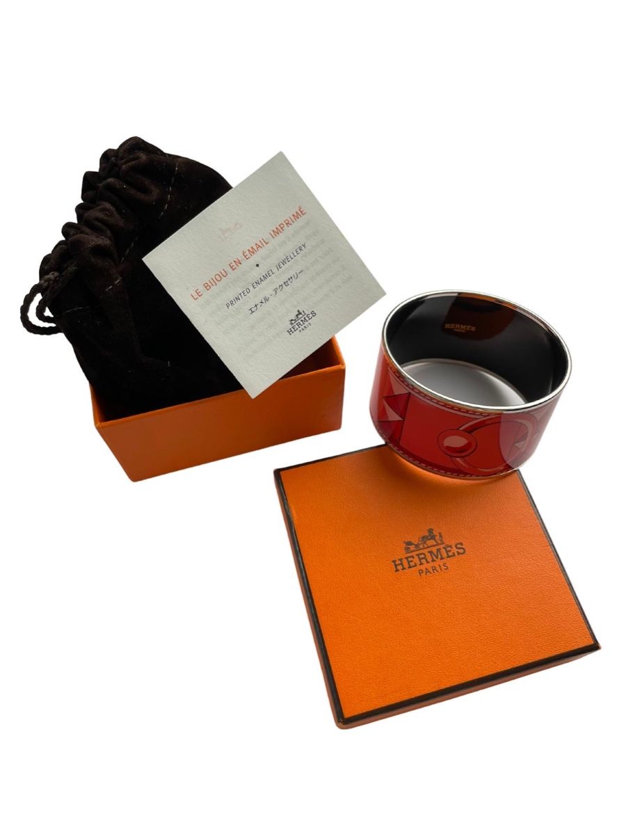 Hermès Bracelets: Hermes Bangle Bracelet Red Enamel Set – D'occasion à Zug par Thebubs 1