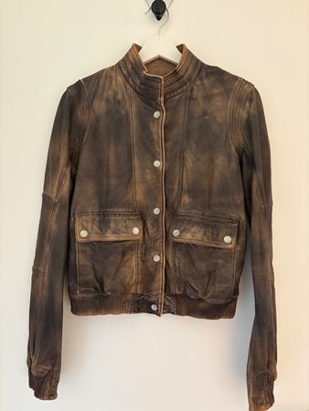 Guess by Mariano Superbe veste en cuir d'agneau , t. 44 /  S