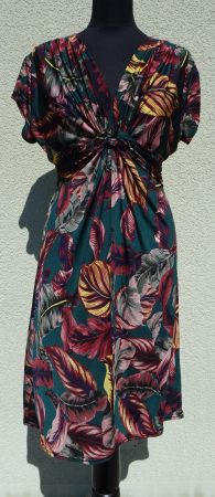 Fifilles Paris Kleid grün Blumen Gr. T3 38/40 Valtellina