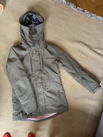 Olivgrüne Snowboardjacke Parka fit von Quiksilver Gr. L