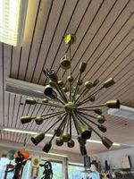 Supercoole grosse Sputnik Deckenlampe 90er Jahre Messing
