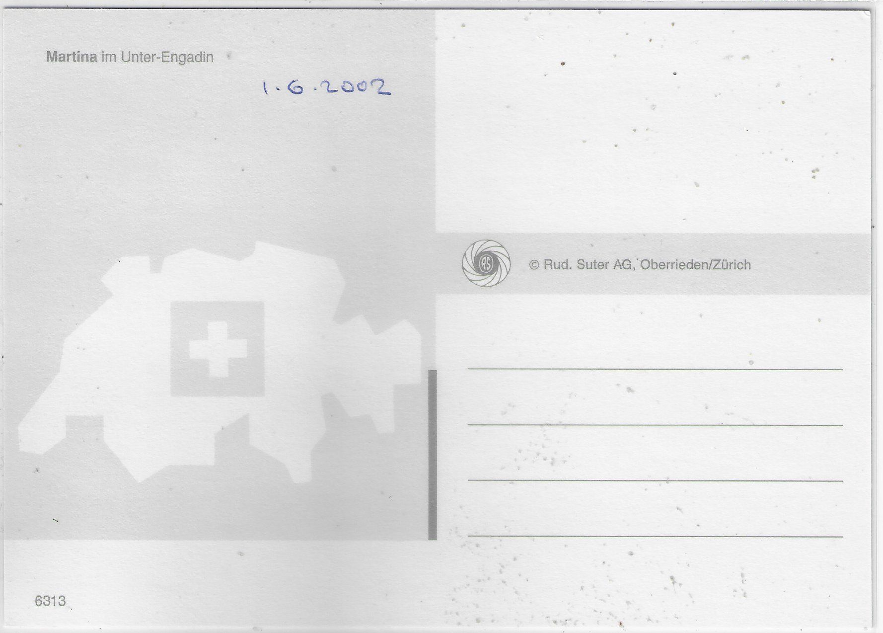 Ansichtskarten: Gruss aus Martina im Unter-Engadin – Gebraucht aus Ettingen von Kartenplanet 1