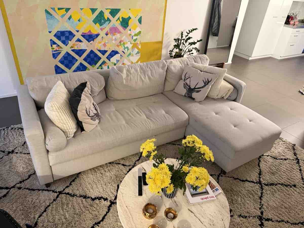Ikea Sofas: Eck-/Bettsofa Stoff hellgrau – D'occasion à Zürich par mkl_9hl5 2