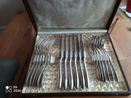 Besteck-Set 18x E.Baer Zürich Versilbert sehr schön in Box !