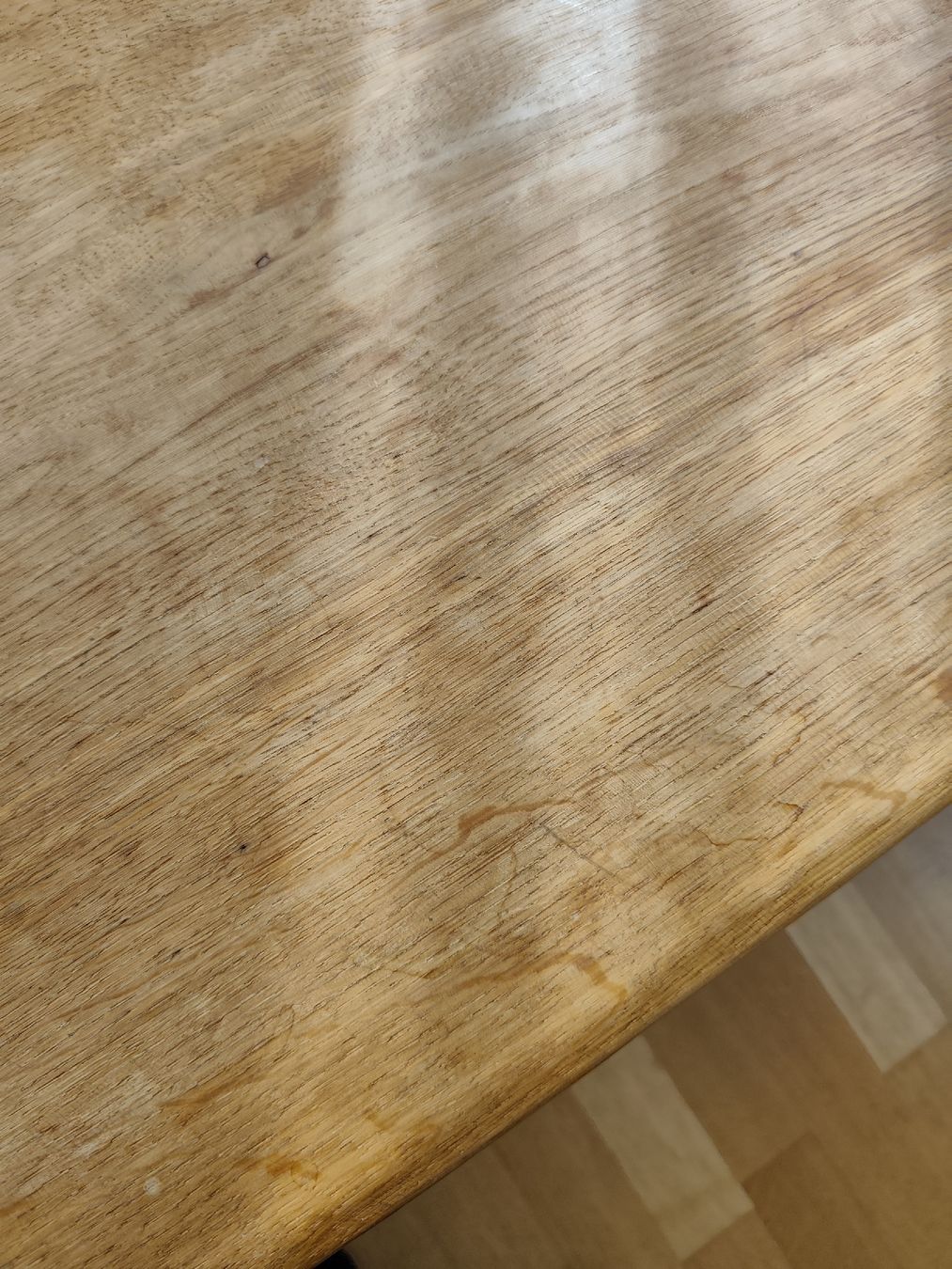 Tische: Holztisch, massive Eiche an einem Stück mit Hairpin Legs – Gebraucht aus Zürich von sofielahanna 3