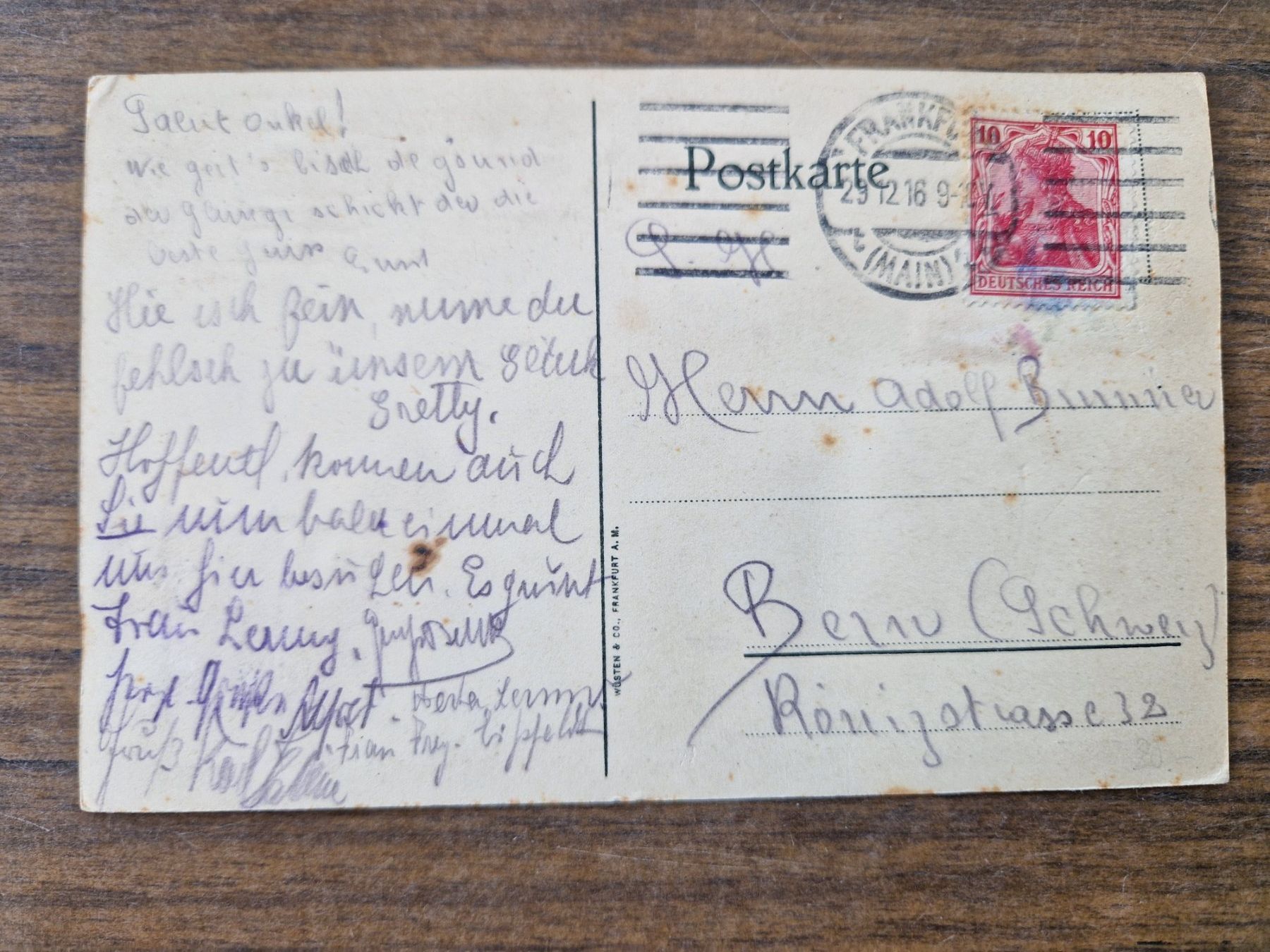 Cartoline postali: Ansichtskarte 1. Weltkrieg Kriegsfürsorge 1916 – Usato da Mörschwil venduto da aik_x8mc 1