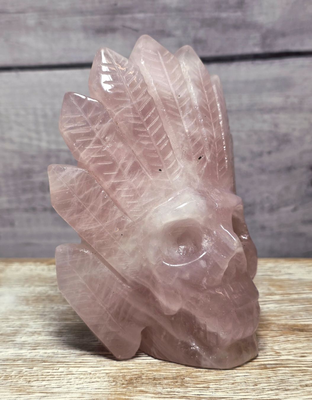 Minerali & Pietre curative: Rosenquarz Indianer Schädel 600g – Nuovo e nell'imballaggio originale da Matzingen venduto da Shay_Crystalz 1