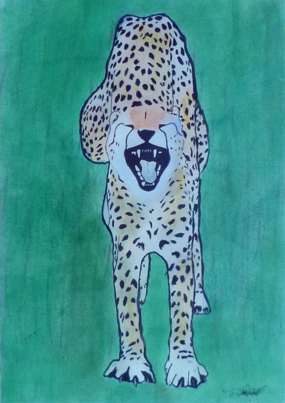 Dipinti: Gepard - Originalzeichnung signiert – Usato da Dietikon venduto da immortal-stars