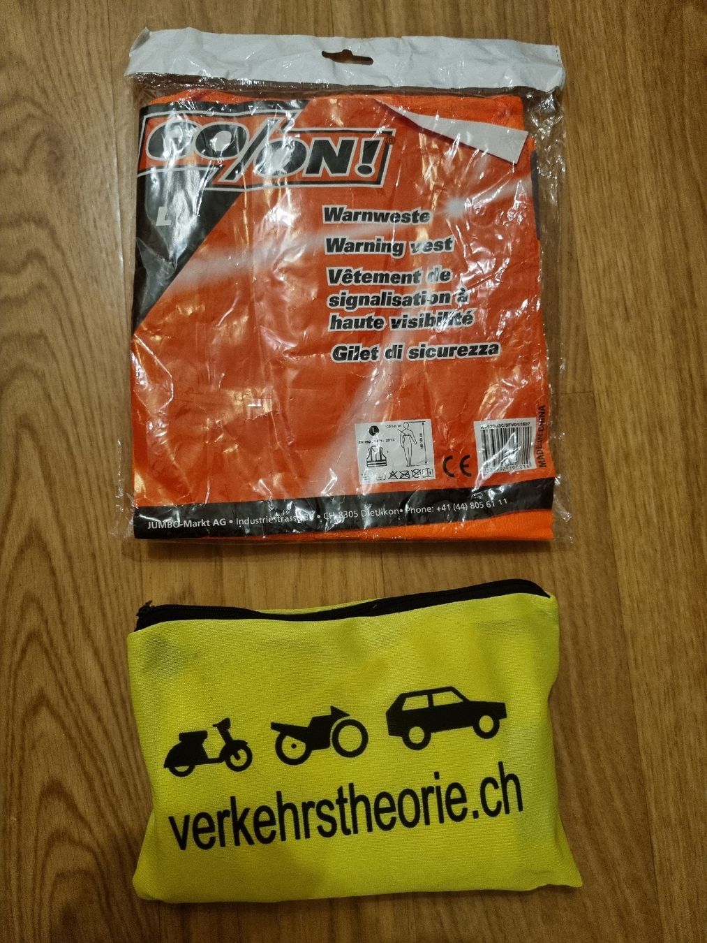 Alle Ersatzteile: Warnweste Grösse L neuwertig inkl. Beutel – Neu und originalverpackt aus Chur von Beimirhates