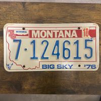 🇺🇸 1976 Vintage U.S. Autoschild - Montana 7-124615