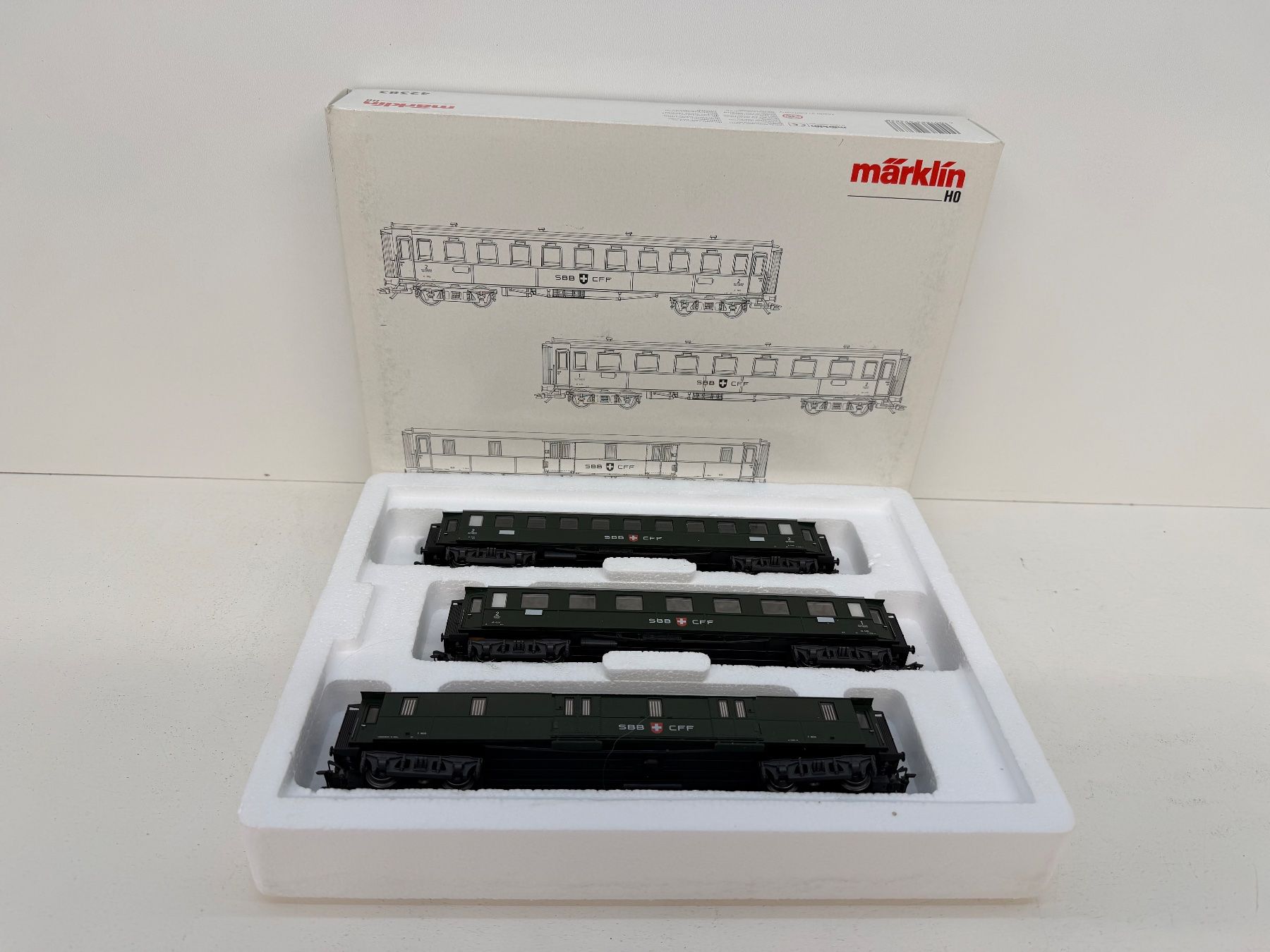 Märklin Trains électriques: Märklin 42383 Oldtimer Wagen-Set der SBB – D'occasion à Büsserach par ModellbahnDepot 1