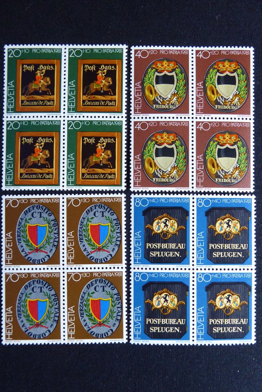 Tutti i francobolli: (t655) 1981: Pro Patria B190 - B193 ** – Nuovo (secondo la descrizione) da Basel venduto da scholle50