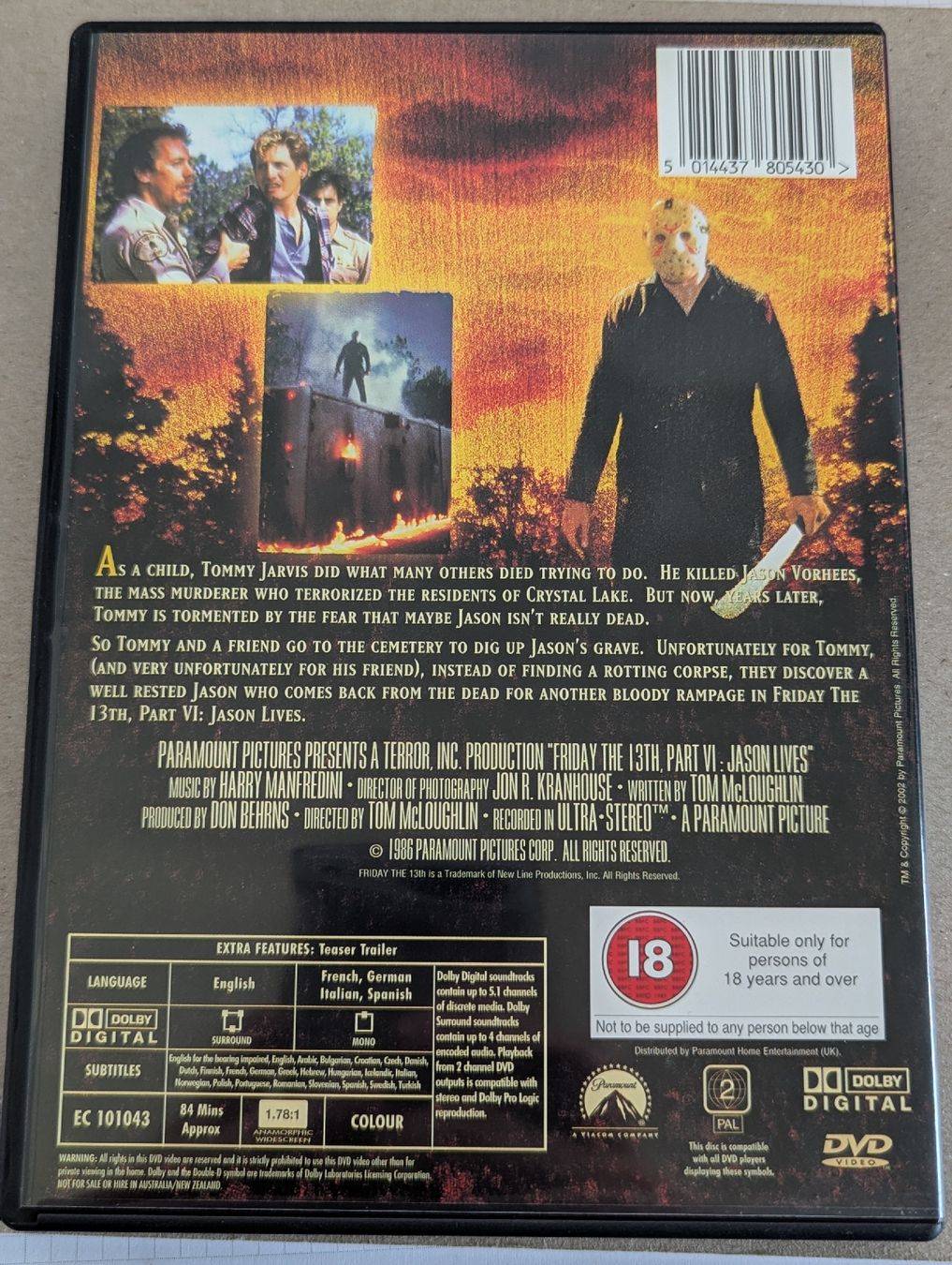 Alle DVDs: Friday the 13th - Part VI: Jason Lives – Gebraucht aus Aarau von usmichi 1