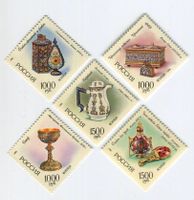 Briefmarken Kelch, Kaffeekanne. Russland