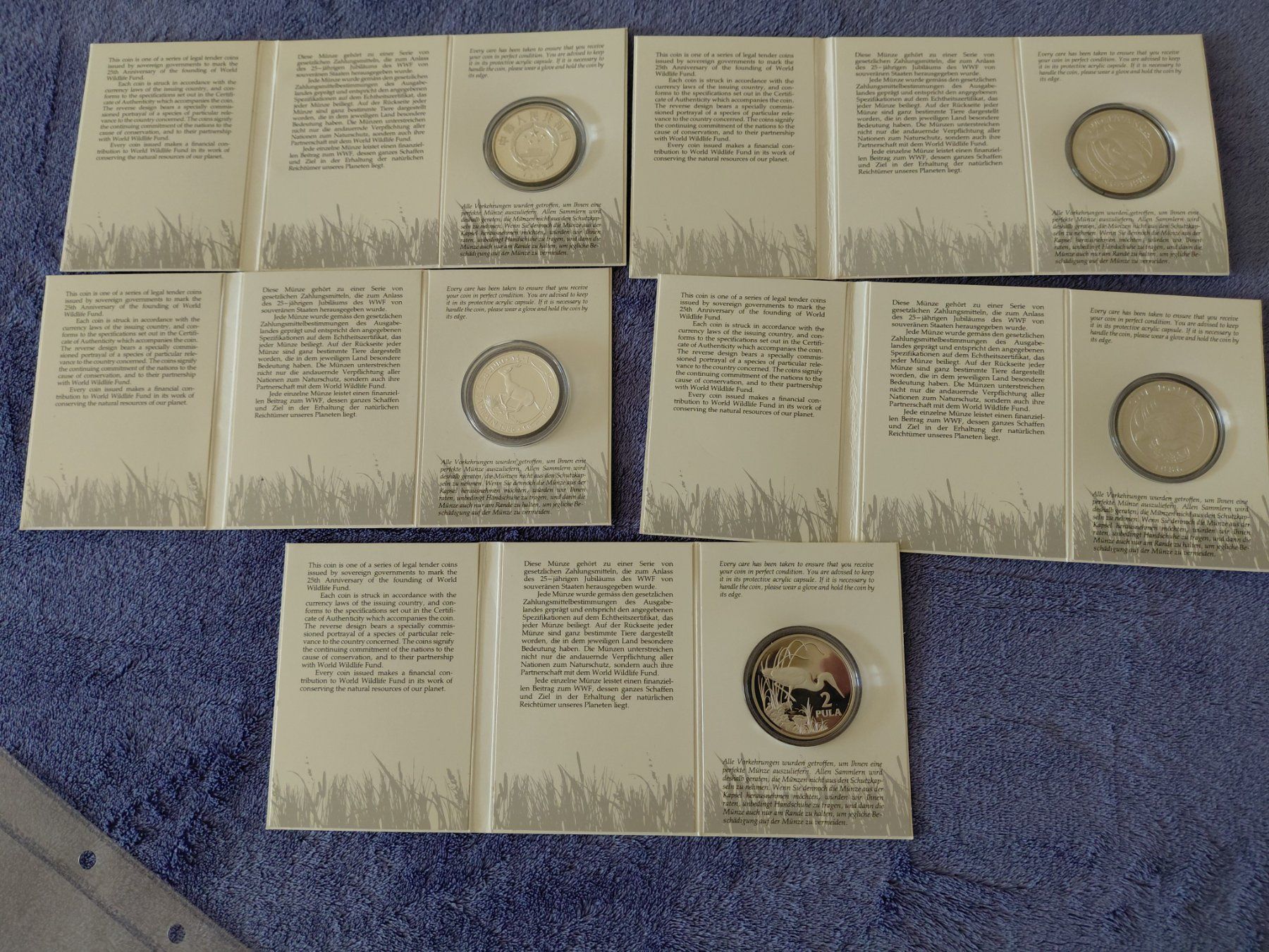 Tutti le monete: 5 Set  WWF Silbermünzen 925er – Nuovo (secondo la descrizione) da Horw venduto da Onurb008