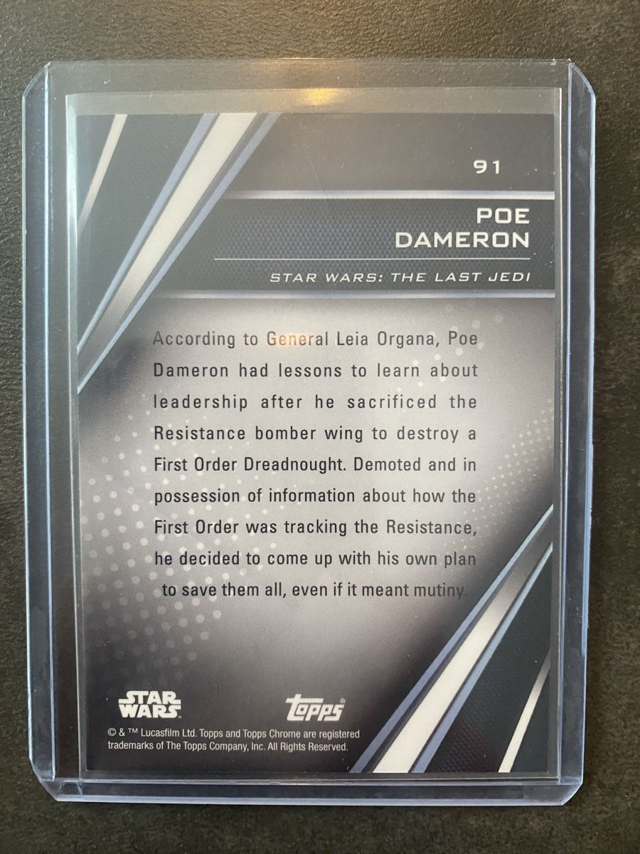 Topps Sammelbilder & Trading cards: Topps Star Wars Chrome Black/ Poe Dameron /99 – Neu (gemäss Beschreibung) aus Kilchberg ZH von Kenjan 1