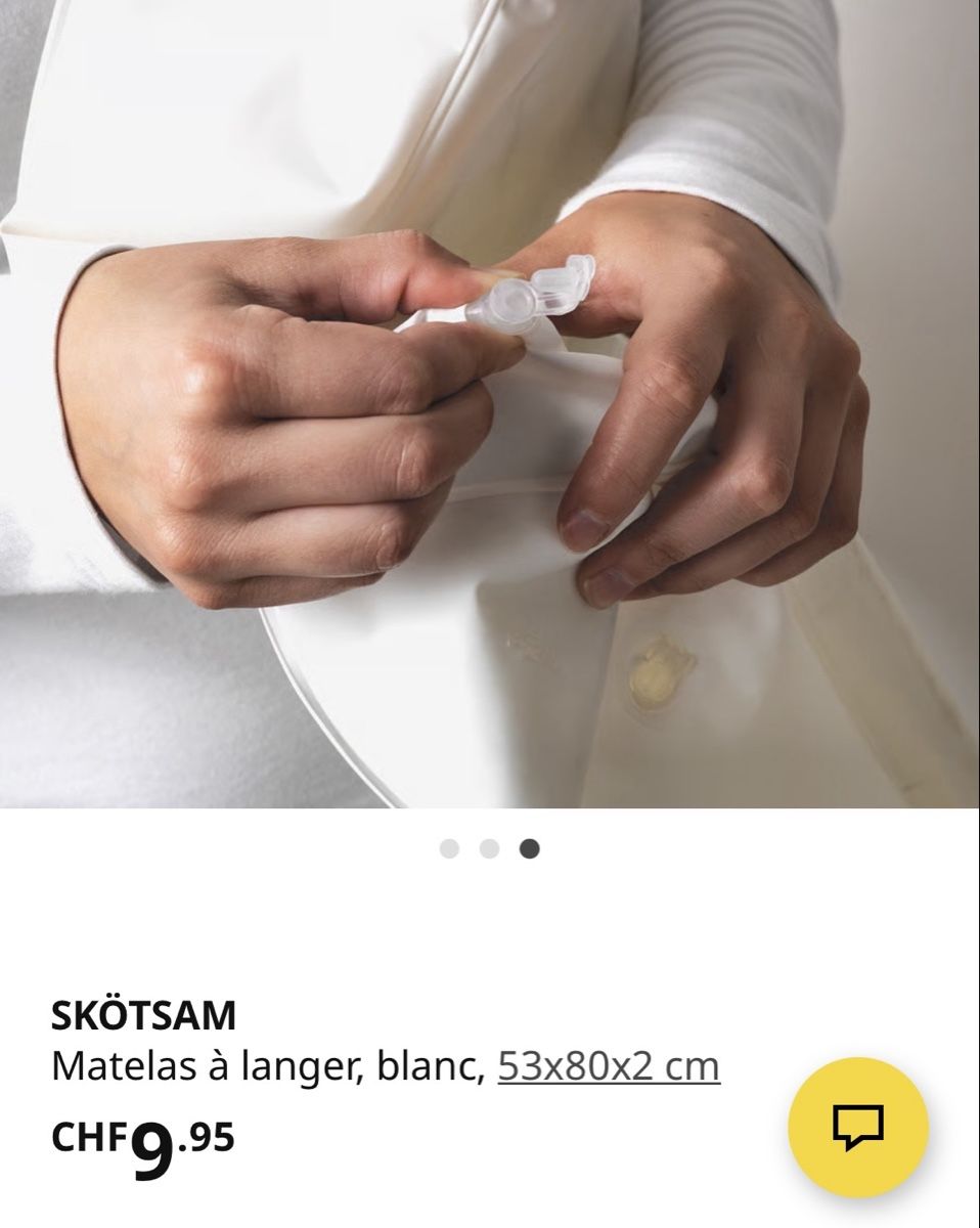 Materassi: Matelas à langer SKÖTSAM, IKEA, blanc, cotés gonflables – Nuovo (secondo la descrizione) da Carouge GE venduto da Emilynette 1