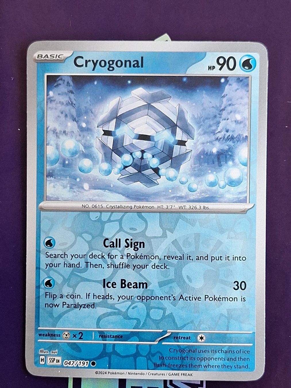 Pokémon Carte collezionabili: Cryogonal - Reverse Holo - Pokemon Surging Sparks – Usato da Altstätten SG venduto da GGsGameshop