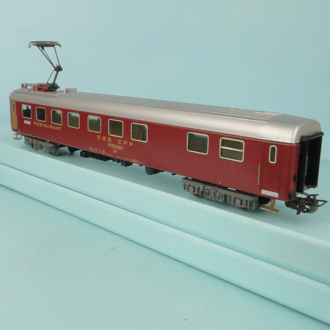 Märklin Modellini di ferrovie: Märklin 4060 SBB Restaurant Wagen, blech – Usato da Bülach venduto da cann11 3