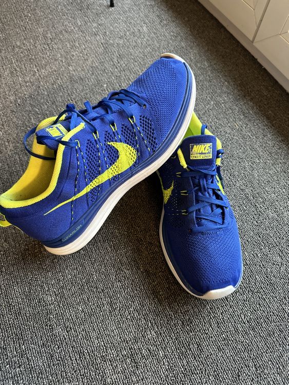 Nike flyknit lunar on sale 1 homme bleu