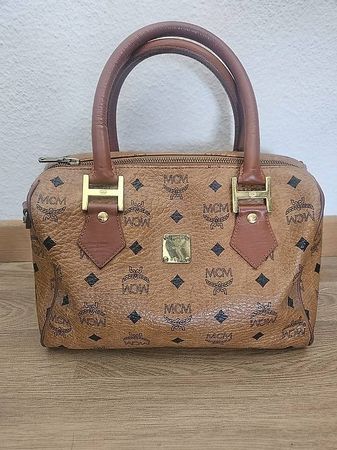 MCM Speedy Vintage Boston 25 Heritage Cognac