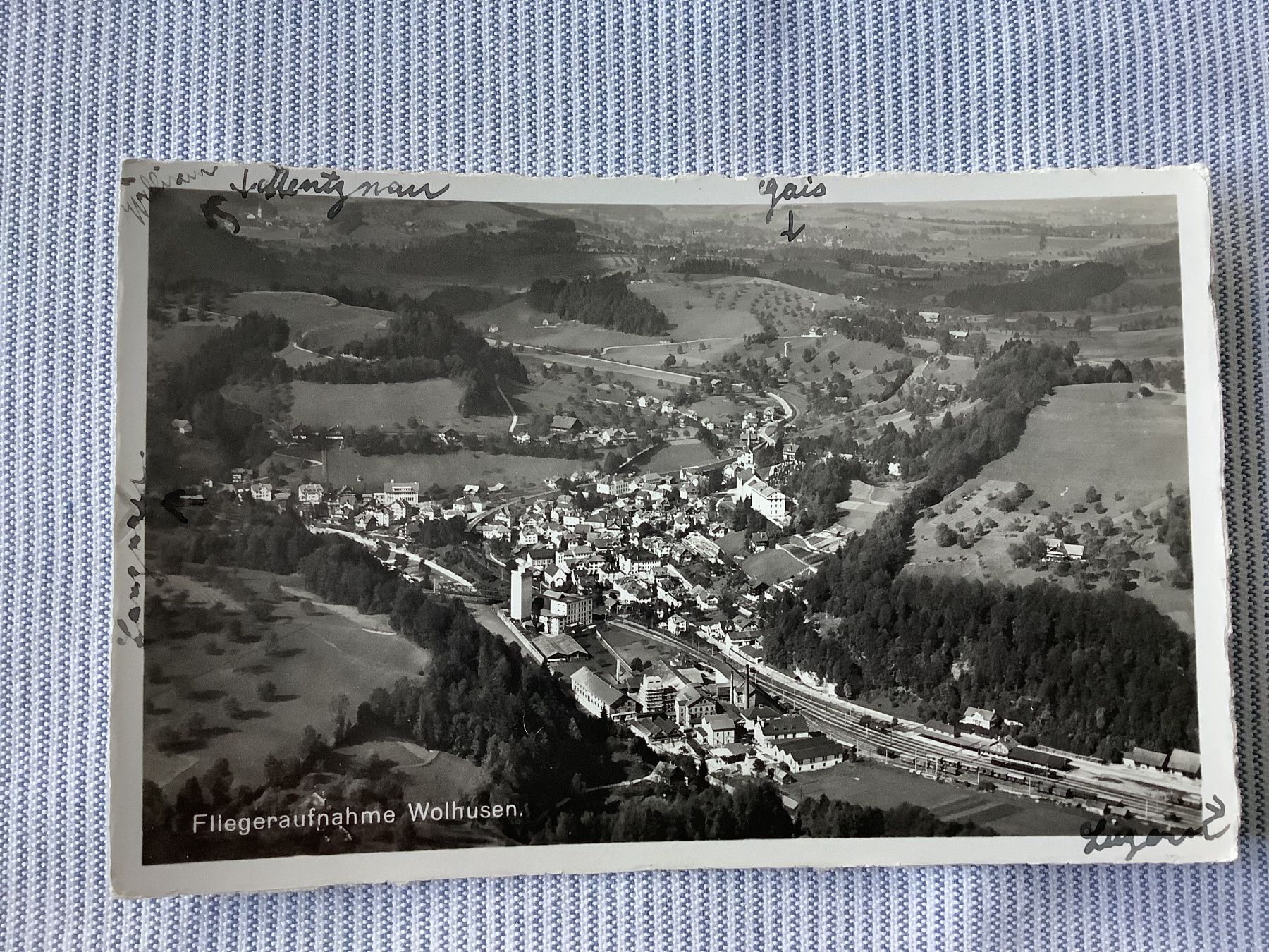 Cartoline postali: Fliegeraufnahme Wolhusen – Usato da Bassersdorf venduto da F-104fan