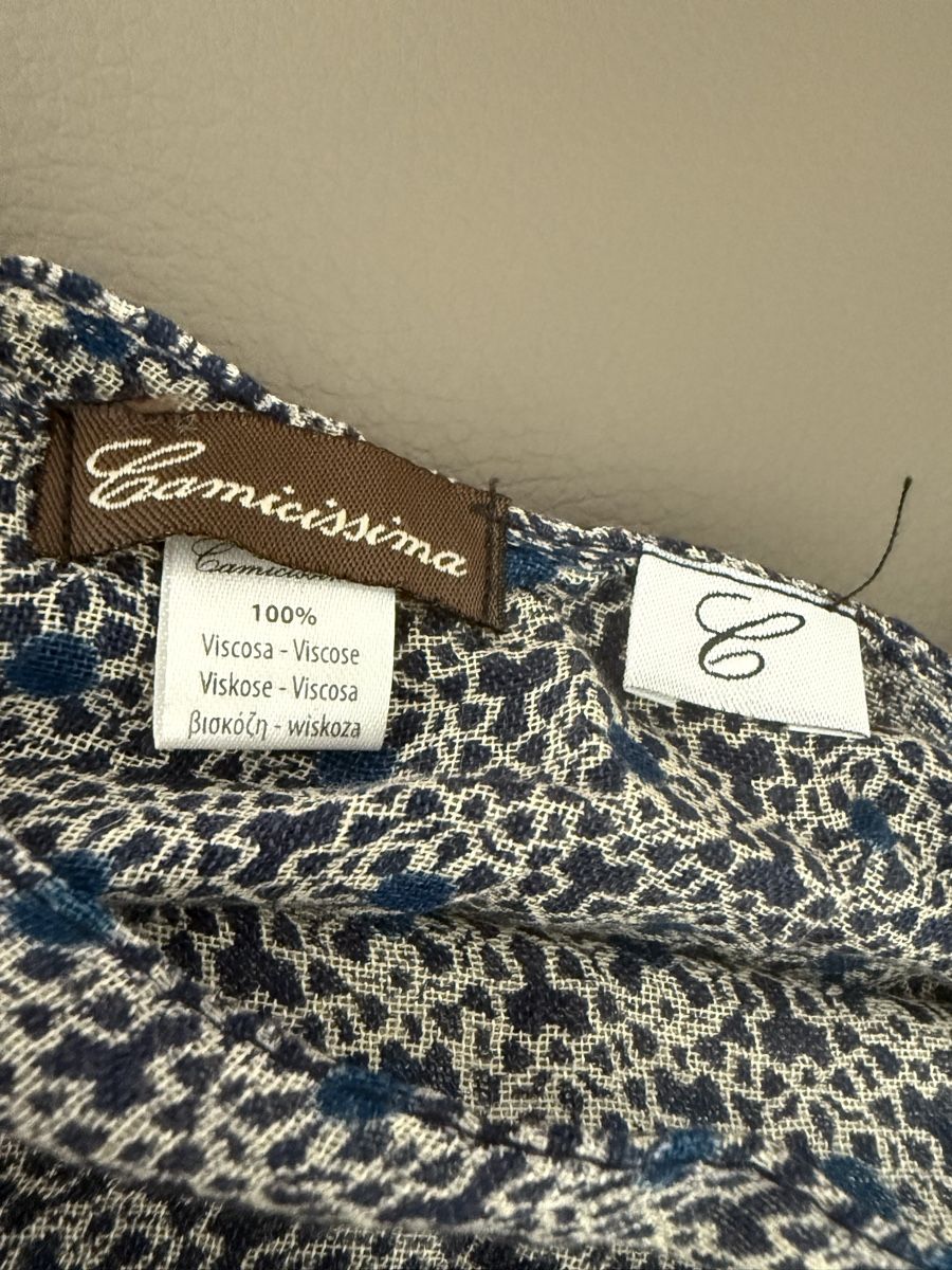 Foulards, Tücher & Schals: Foulard Camicissima stampa blu 100% viscosa – Gebraucht aus Viganello von mat_bds6 1