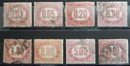 Italien Dienstm. Kat. 1-8 */gest. 1875 Kat. 325 Euro