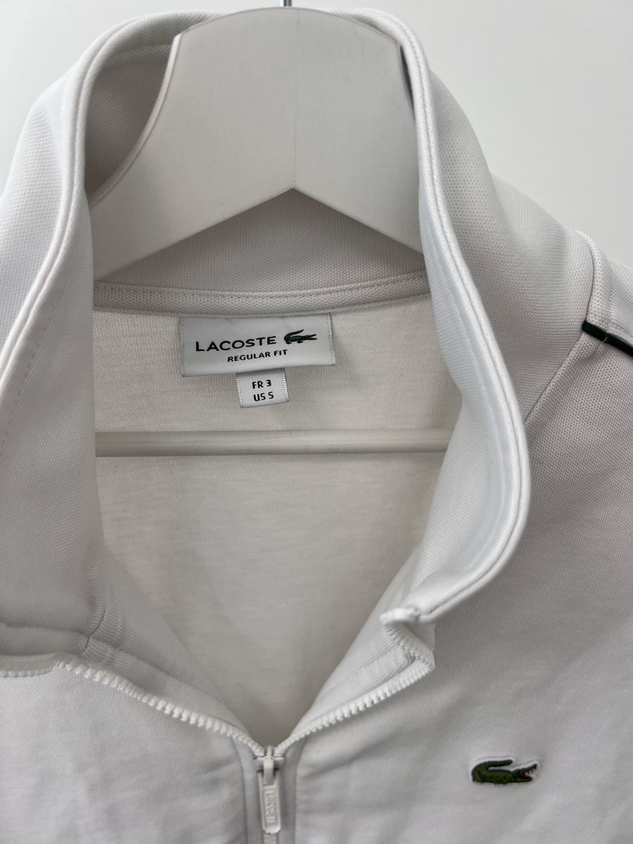 Lacoste Maglioni & Felpe: Lacoste White Zip-Up Jacket - Men's Size Small - Casual – Usato da Wilen b. Wollerau venduto da moving_out_sale 1