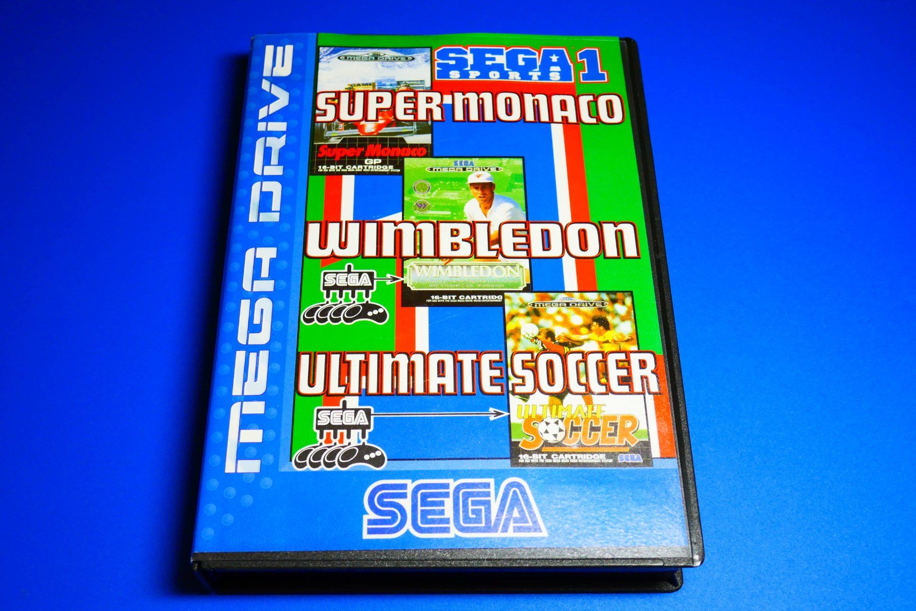 Sega Spiele: Super Monaco - Wimbledon - Ultimate Soccer - Sega Mega Drive – Gebraucht aus Vuarrens von Espace-Retro