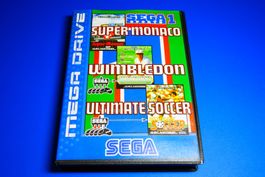 Super Monaco - Wimbledon - Ultimate Soccer - Sega Mega Drive