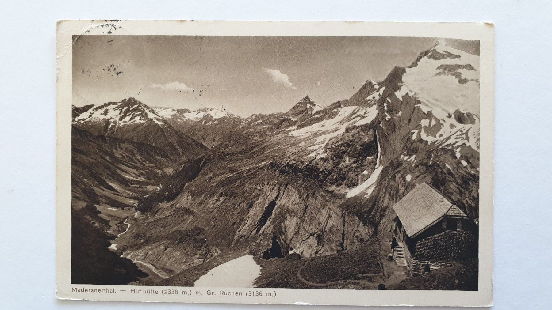 Ansichtskarten: Maderanertal. 1922. Hüfihütte. Uri. – Gebraucht aus Goldach von armando_r