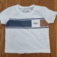 Sanetta Baby T-Shirt Weiss Blau Grösse 56