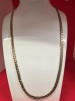 Kette flaches Gliederband vergoldet 59cm guter Zustand