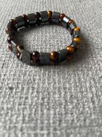 Bracelet d'ancrage et protection – Œil de Tigre & Hématite