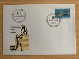 BIT Ersttagsbrief 1974, Genf, Schweiz, Briefmarke 80