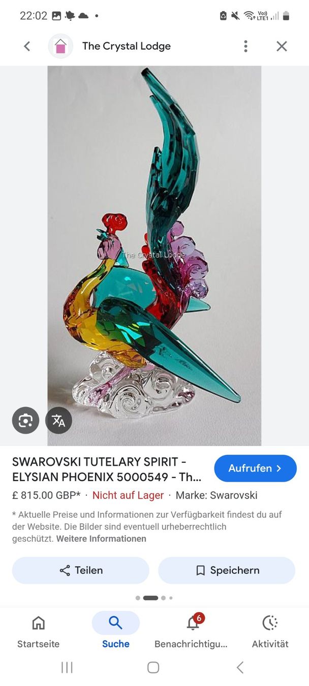 Swarovski Statuette: Original Swarovski Phönix Figur – Usato da Liestal venduto da swary007 7