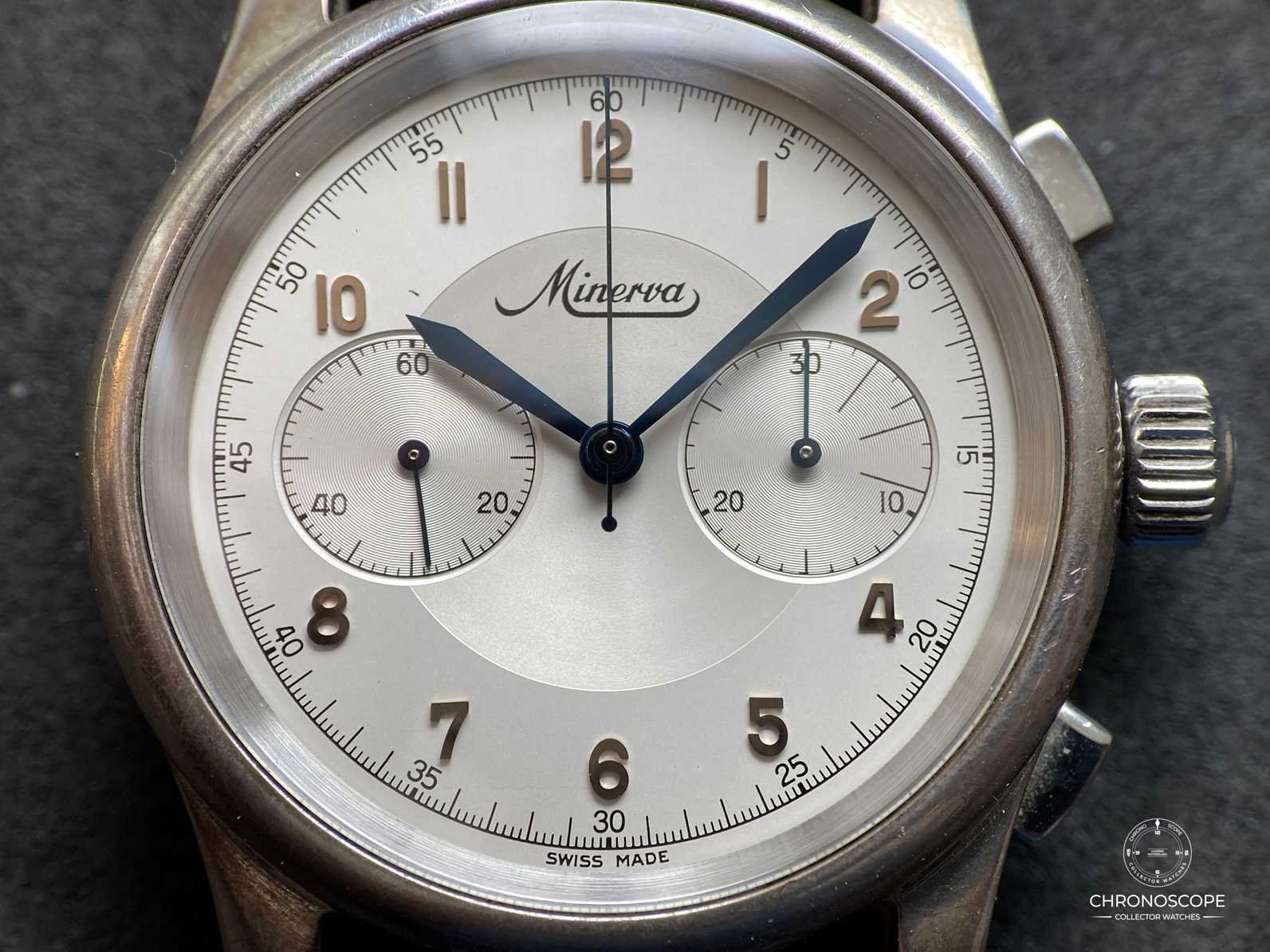 Orologi: Minerva AVUS II Chronograph Reference S22-A8A – Full Set – Usato da Luzern venduto da ChronoScope6004 4